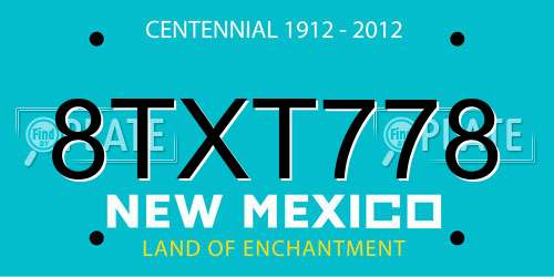 8TXT778 New Mexico License Plate