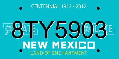 8TY5903 New Mexico License Plate