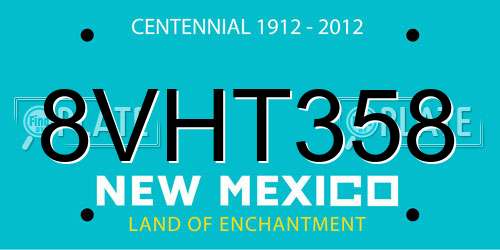 8VHT358 New Mexico License Plate