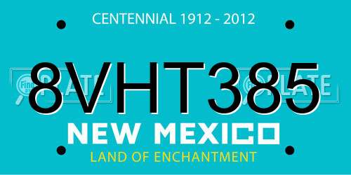 8VHT385 New Mexico License Plate
