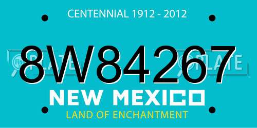 8W84267 New Mexico License Plate