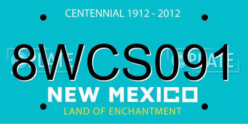 8WCS091 New Mexico License Plate
