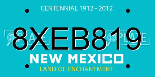 8XEB819 New Mexico License Plate