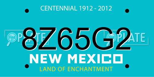 8Z65G2 New Mexico License Plate