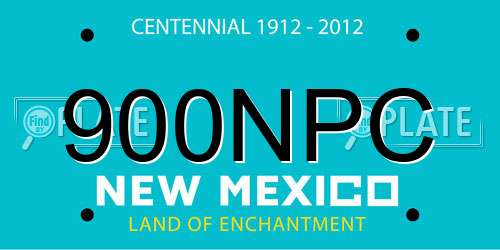900NPC New Mexico License Plate