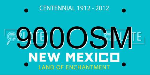 900OSM New Mexico License Plate