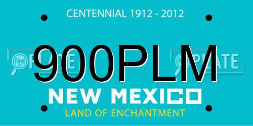900PLM New Mexico License Plate