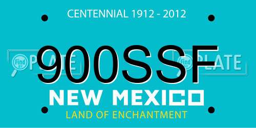 900SSF New Mexico License Plate