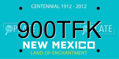 900TFK New Mexico License Plate