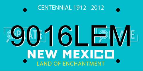 9016LEM New Mexico License Plate