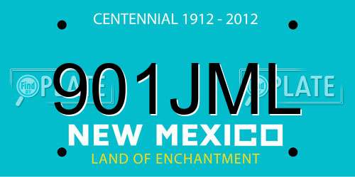 901JML New Mexico License Plate