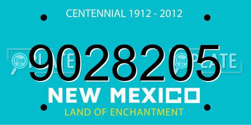 9028205 New Mexico License Plate