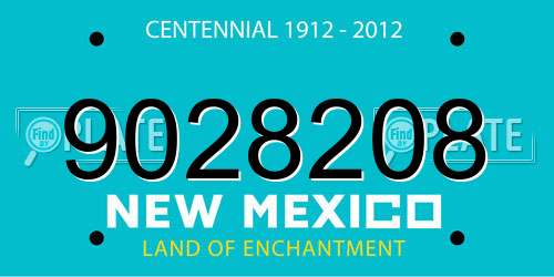 9028208 New Mexico License Plate