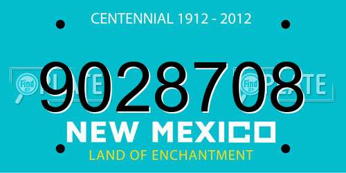 9028708 New Mexico License Plate