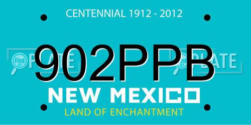 902PPB New Mexico License Plate