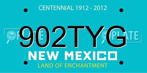 902TYG New Mexico License Plate