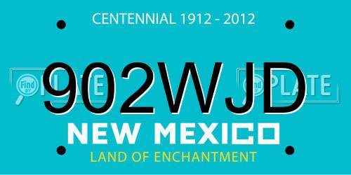 902WJD New Mexico License Plate