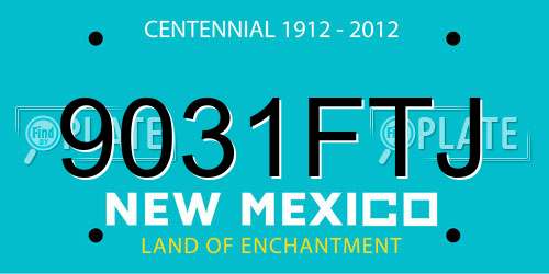 9031FTJ New Mexico License Plate
