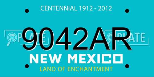 9042AR New Mexico License Plate