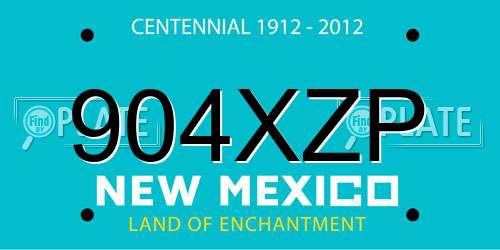 904XZP New Mexico License Plate