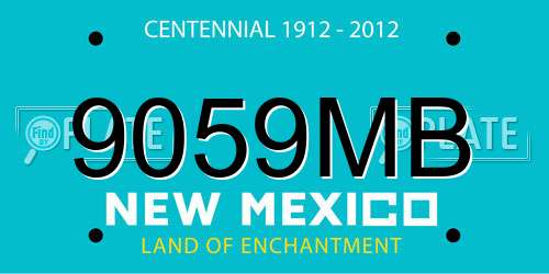 9059MB New Mexico License Plate