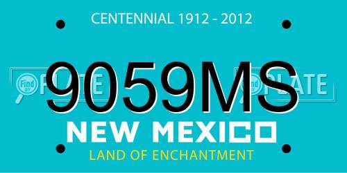 9059MS New Mexico License Plate