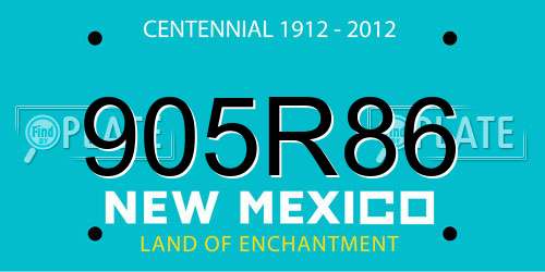 905R86 New Mexico License Plate