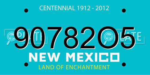 90782O5 New Mexico License Plate