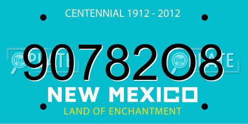 90782O8 New Mexico License Plate