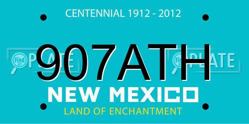 907ATH New Mexico License Plate