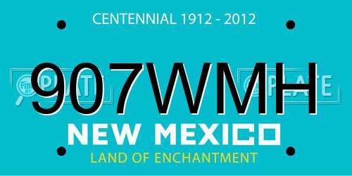 907WMH New Mexico License Plate