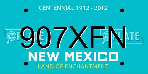 907XFN New Mexico License Plate