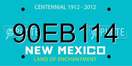 90EB114 New Mexico License Plate