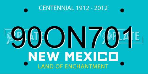 90ON701 New Mexico License Plate