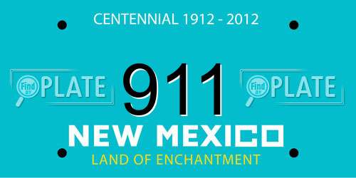 911 New Mexico License Plate