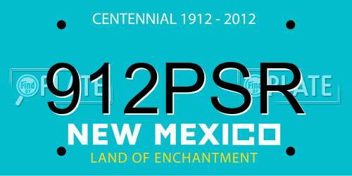 912PSR New Mexico License Plate