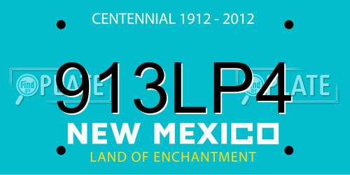 913LP4 New Mexico License Plate