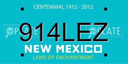 914LEZ New Mexico License Plate