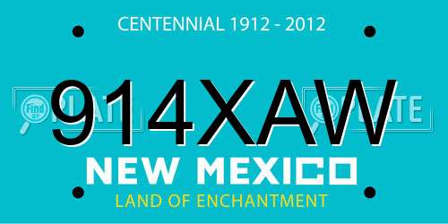 914XAW New Mexico License Plate