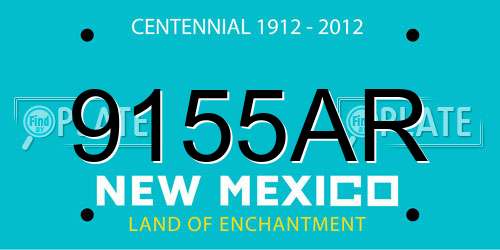 9155AR New Mexico License Plate