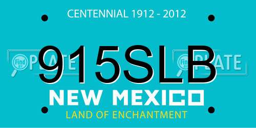 915SLB New Mexico License Plate