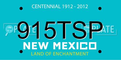 915TSP New Mexico License Plate