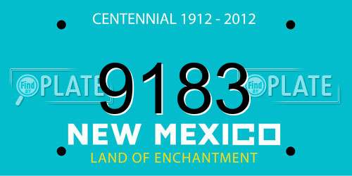9183 New Mexico License Plate