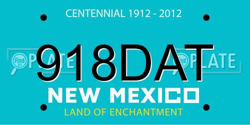 918DAT New Mexico License Plate