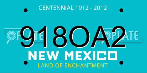 918OA2 New Mexico License Plate