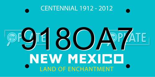 918OA7 New Mexico License Plate
