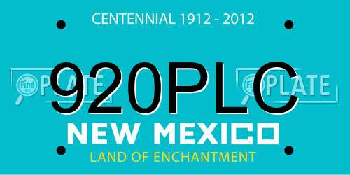 920PLC New Mexico License Plate