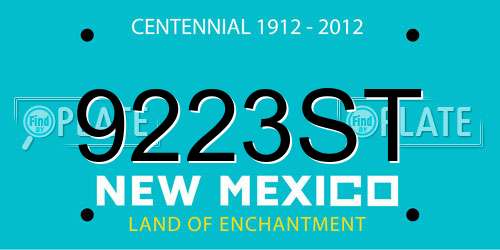 9223ST New Mexico License Plate
