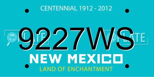 9227WS New Mexico License Plate