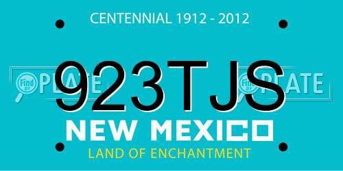 923TJS New Mexico License Plate